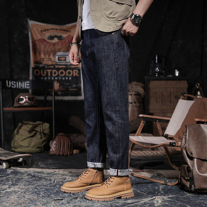 American Straight Loose Slim Original Cow Trousers Men