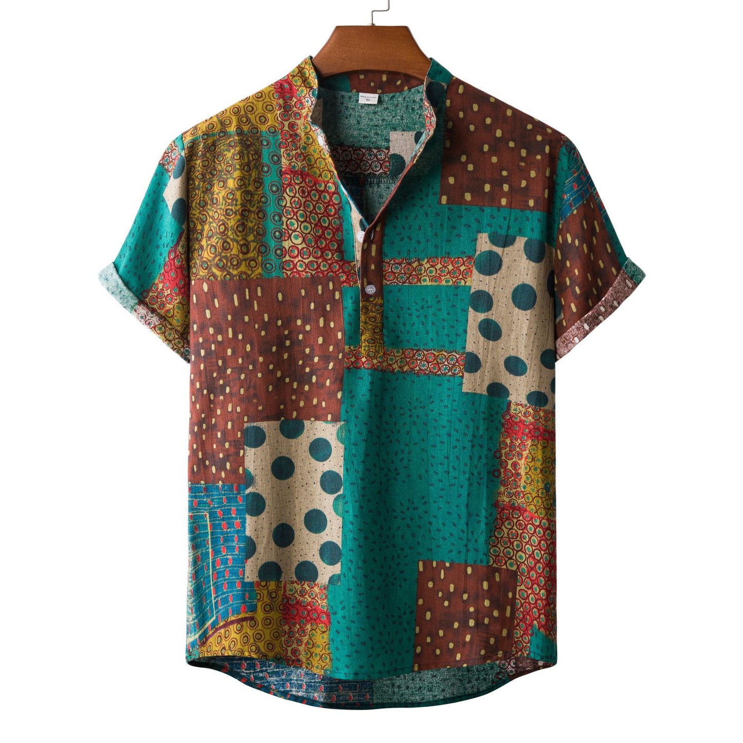 Men's Versatile Casual Linen Floral Shirt