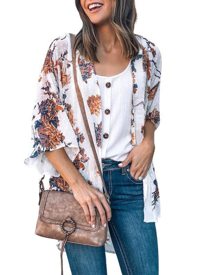 Women's Fashion Printing Coat Top