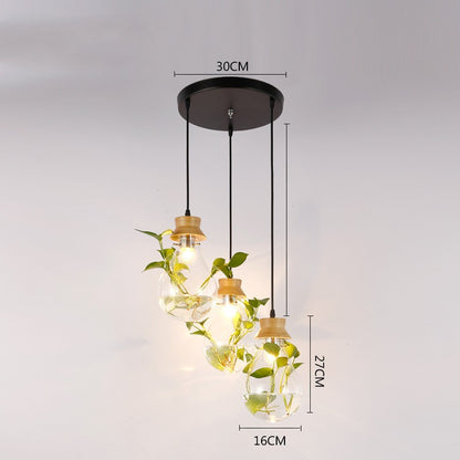 Bar Dining Room Glass Water Plant Aquarium Bedside Personality Chandelier