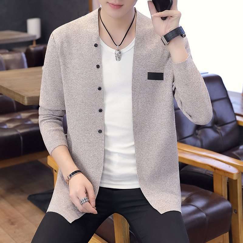 Thin Long-sleeved Slim-fit Sweater Jacket Men