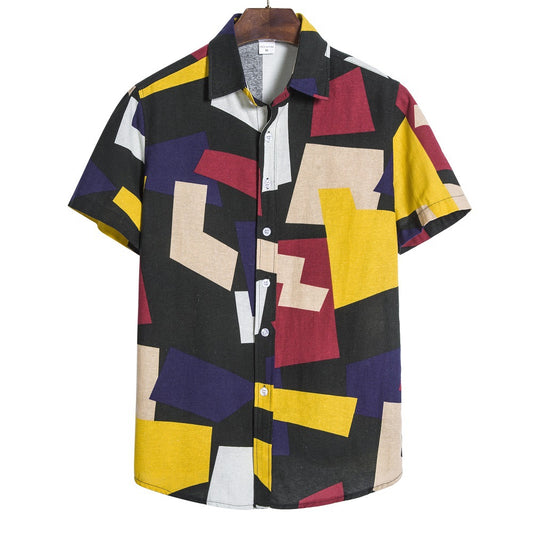 Mens Geometric Print Shirt