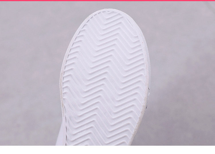 Thick-soled High-top Women's Shoes Spring And Autumn Lace-up White Shoes Casual Women's Shoes