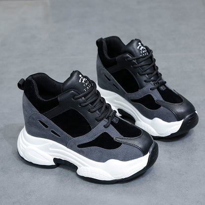 Woman Fashion Sneakers Platform Chunky Casual Shoes  New Designers Basket Female Vulcanized Shoes Women High Heels