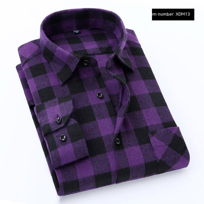 Men's Casual Flannel Long-sleeved Shirt