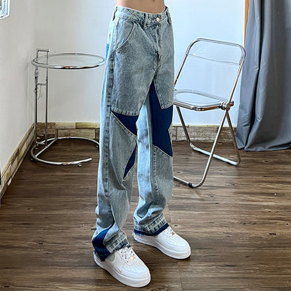 High Street Fashion Brand Washed Worn Jeans