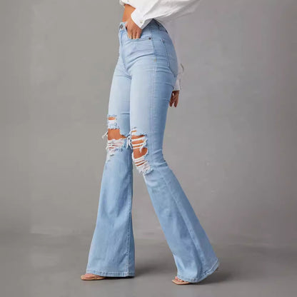 Fashion Temperament Wide-leg Jeans Women