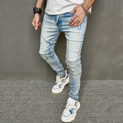 Men's American-style Ripped Slim Jeans