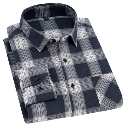 Men's Casual Flannel Long-sleeved Shirt