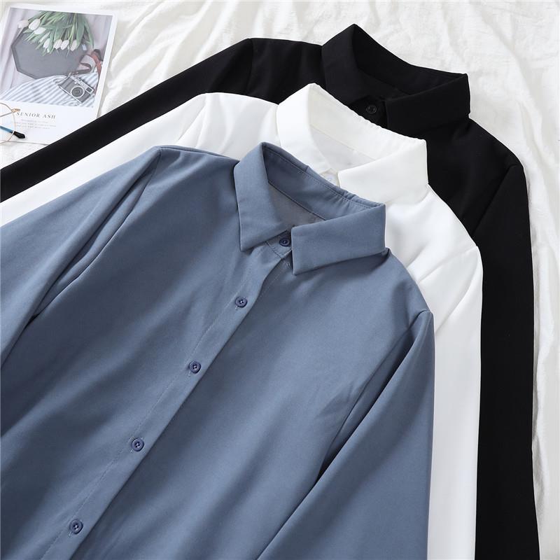 Lantern Sleeve Shirt Design Sense Niche Loose Long Sleeve Lapel Top