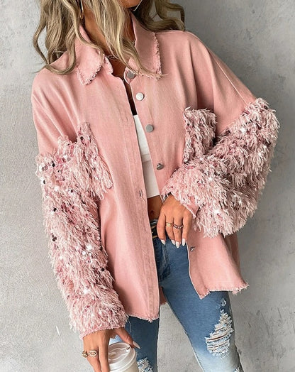 Women's Off-shoulder Serpentine Top Fashionable Jacket