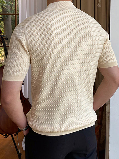 Men's Fashion Casual Stand Collar Knitwear Top