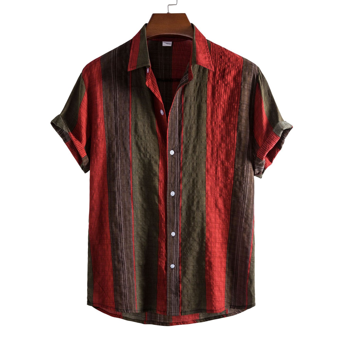 European-size Floral Casual Short-sleeved Shirt