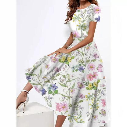 Women's Printed Summer Slim Fit Dress