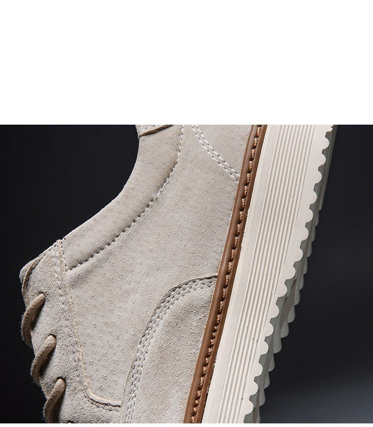 All-match Male Apricot Korean Small Leather Casual Shoes