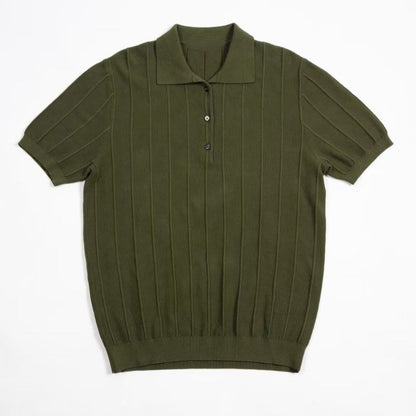 Summer New Ice Silk Short Sleeve Knitted Men