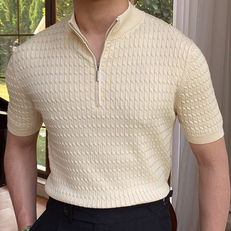 Men's Fashion Casual Stand Collar Knitwear Top