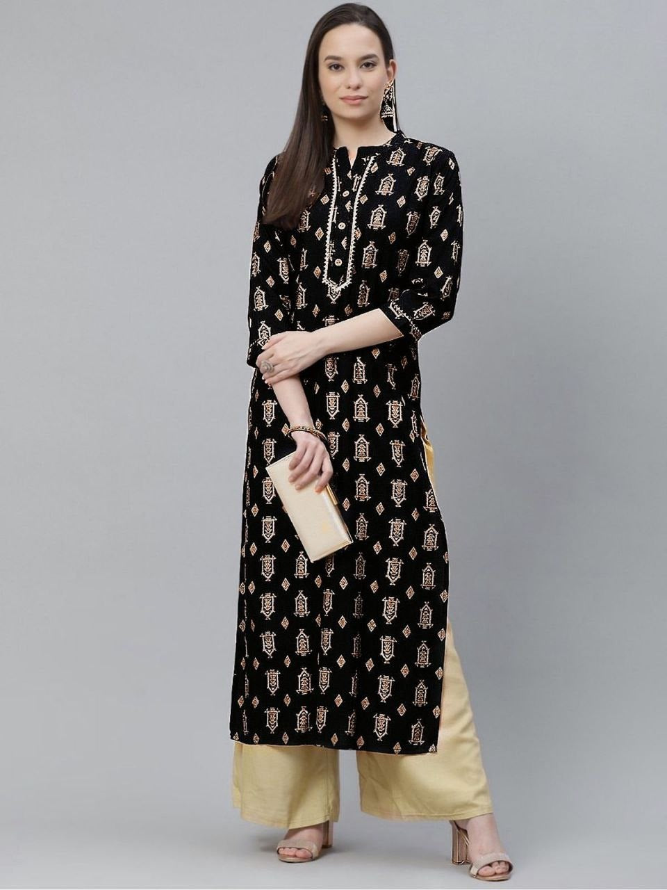 Plus Size Heavy Rayon Kurti Set