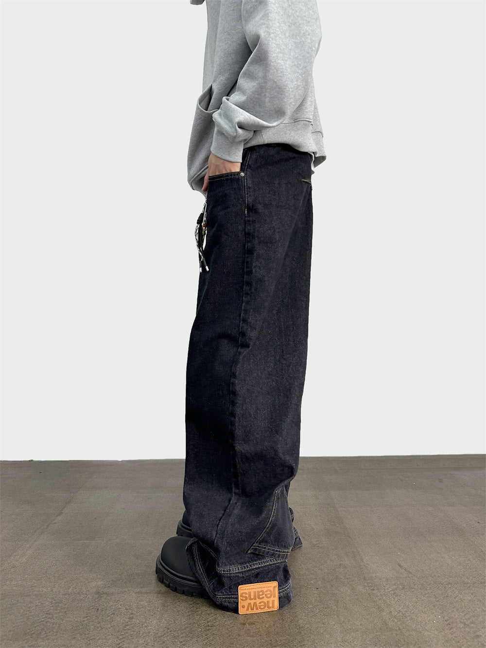 Wide Leg Flip Pocket Jeans