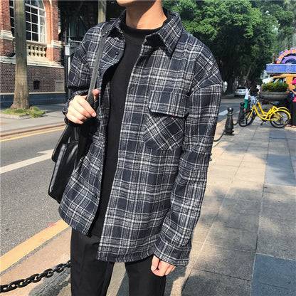 Korean Style Loose Long-sleeved Shirts For Men And Women