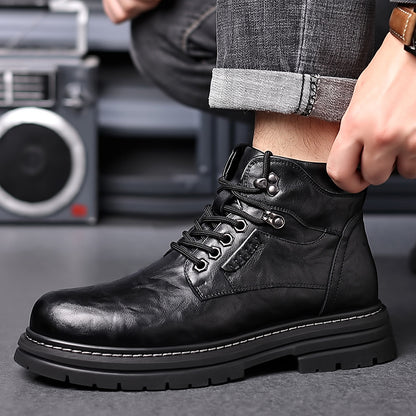 Men's Fashion British Style High-top Boots