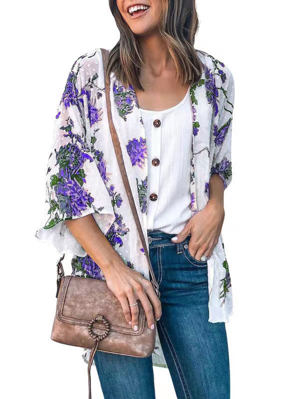 Women's Fashion Printing Coat Top