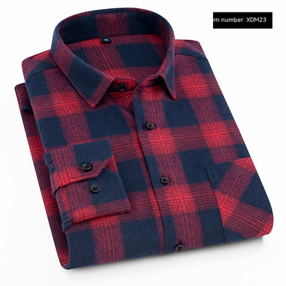 Men's Casual Flannel Long-sleeved Shirt