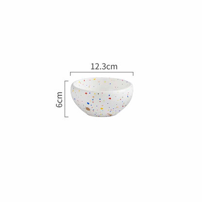 Household Simple Ceramic Terrazzo Plate Tableware