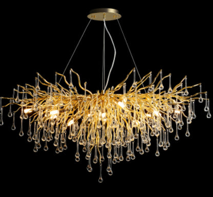 Postmodern Light Luxury Chandelier Water Drop Crystal Lamp Atmosphere