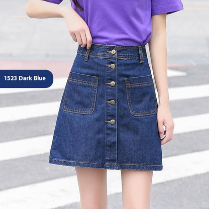 Mid-length Skirt High Waist Slimming