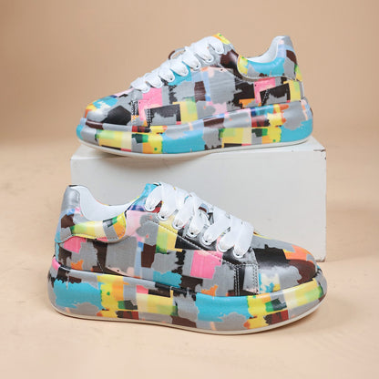 Hand-painted Shoes Women's Platform Casual Shoes Painted Sports