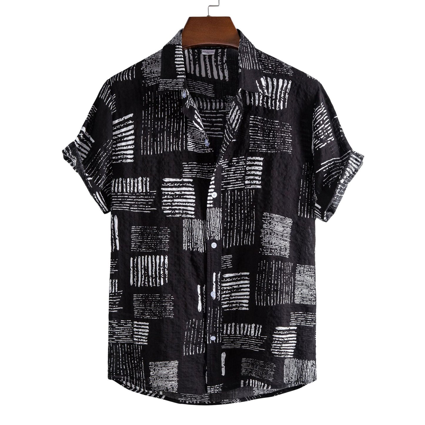 Floral Men's Casual Short Sleeve Printed Shirt