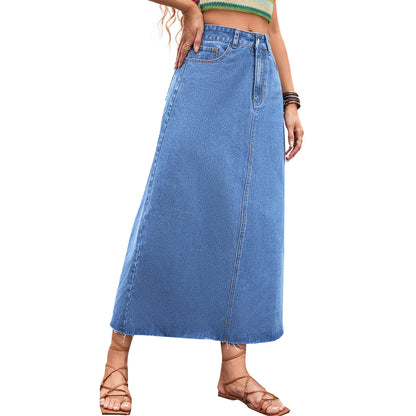 Women's Casual Trend High Waist Slimming Denim Skirt