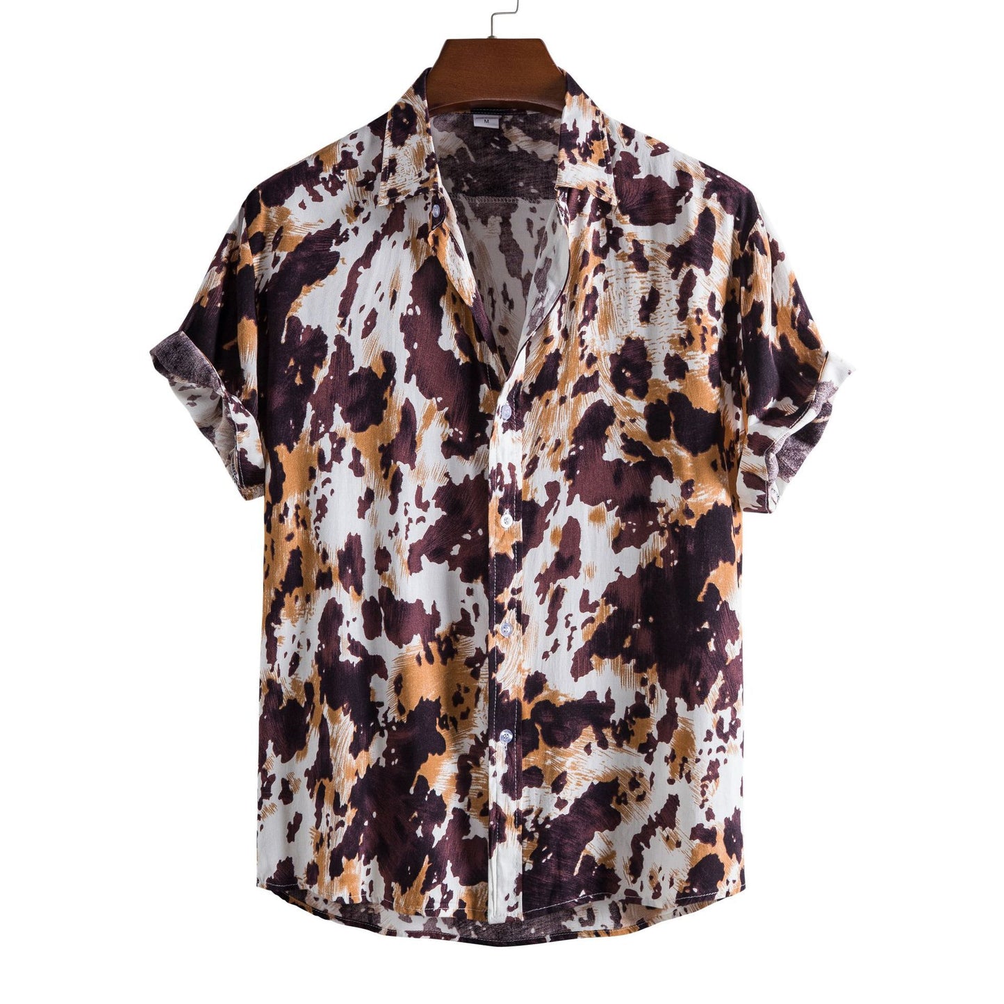 European-size Floral Casual Short-sleeved Shirt