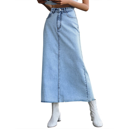 Women's Casual Trend High Waist Slimming Denim Skirt