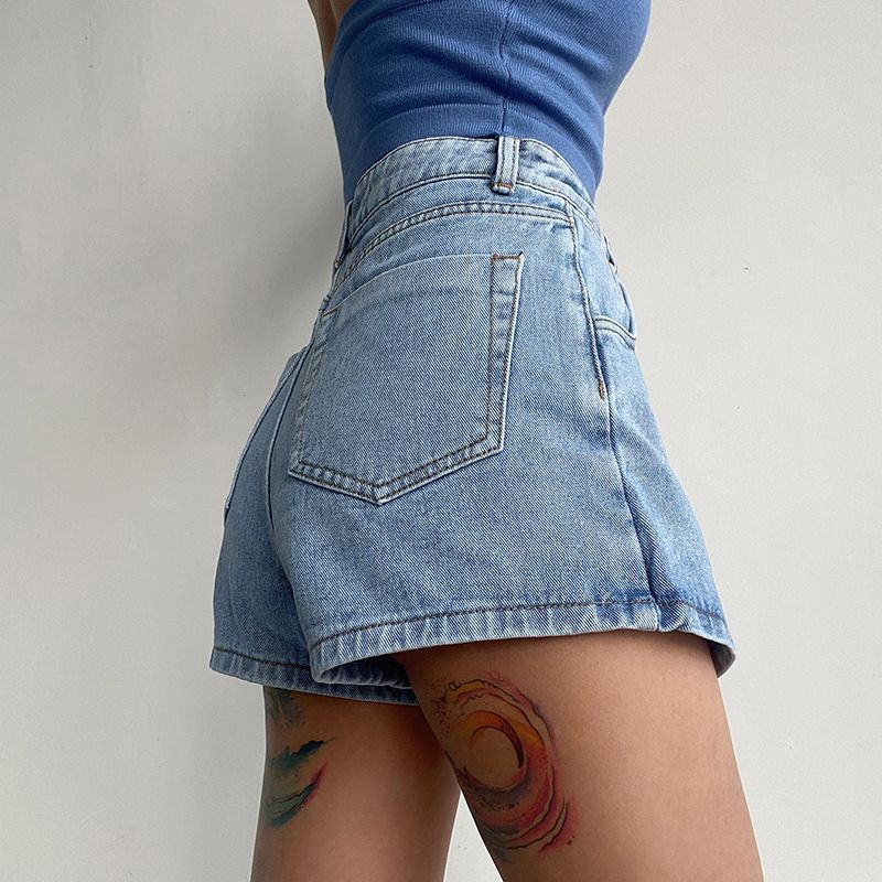 Anti-exposure Irregular Denim Skirt