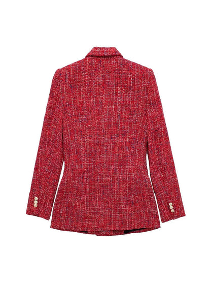 Women's New Loose Texture Double-breasted Suit Jacket