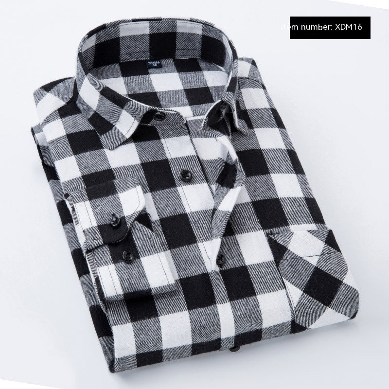 Men's Casual Flannel Long-sleeved Shirt