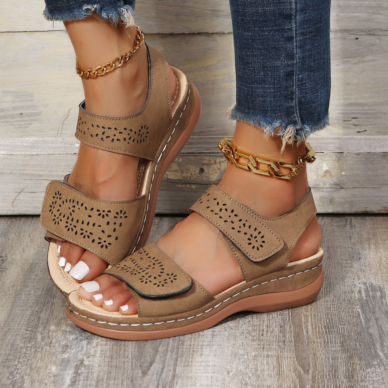 Slope-heeled Casual Thick Sandals