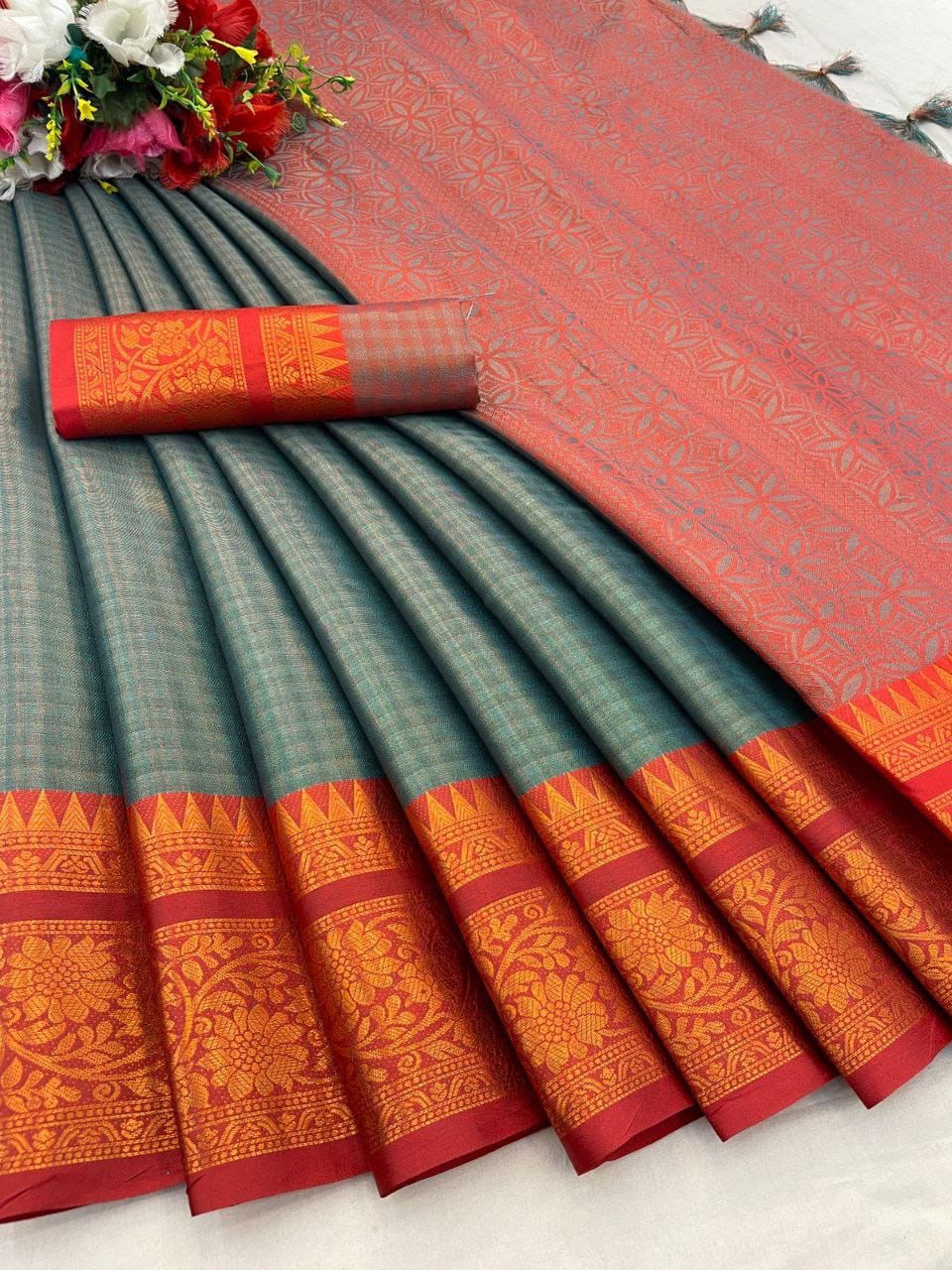 Copper Silk Saree