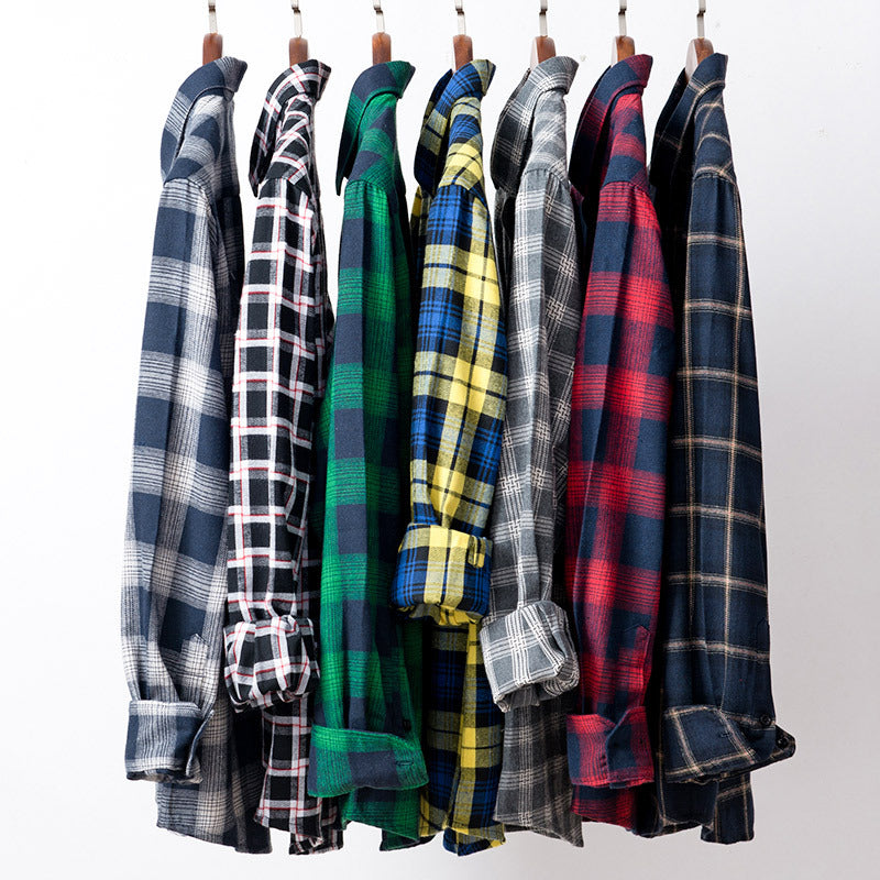 Men's Casual Flannel Long-sleeved Shirt