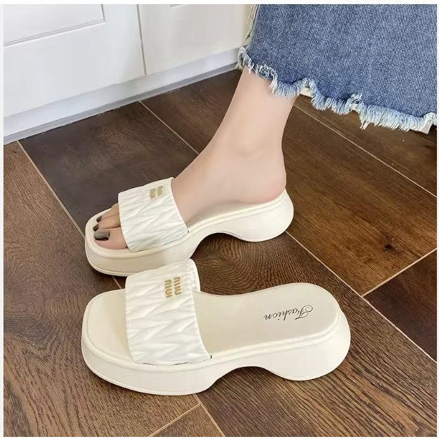 Outdoor soft platform sandals for women