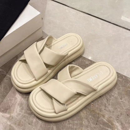 Outdoor soft platform sandals