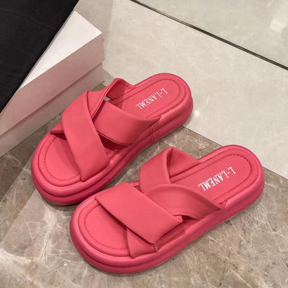 Outdoor soft platform sandals