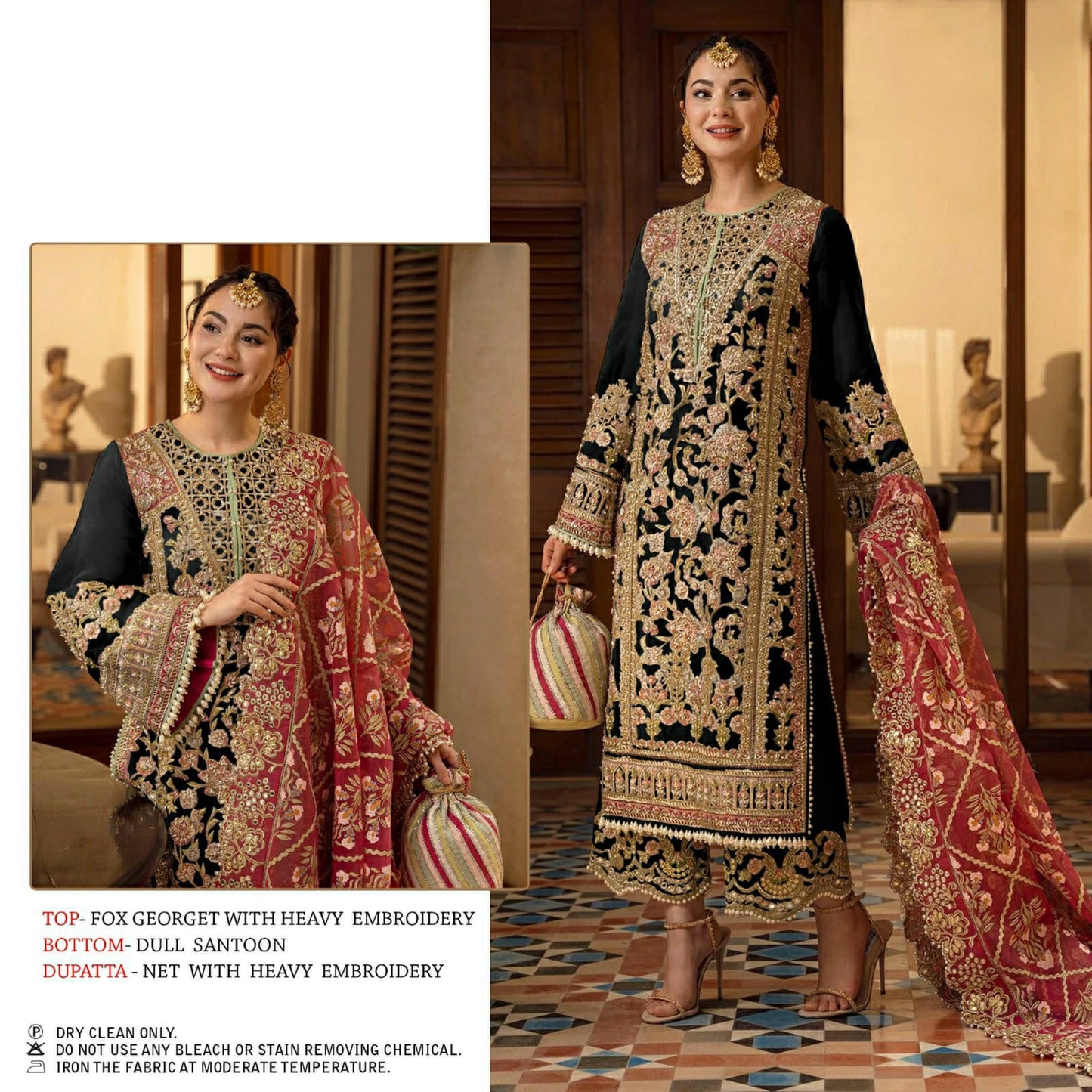 Georget Heavy Embroidered Pakistani Suit