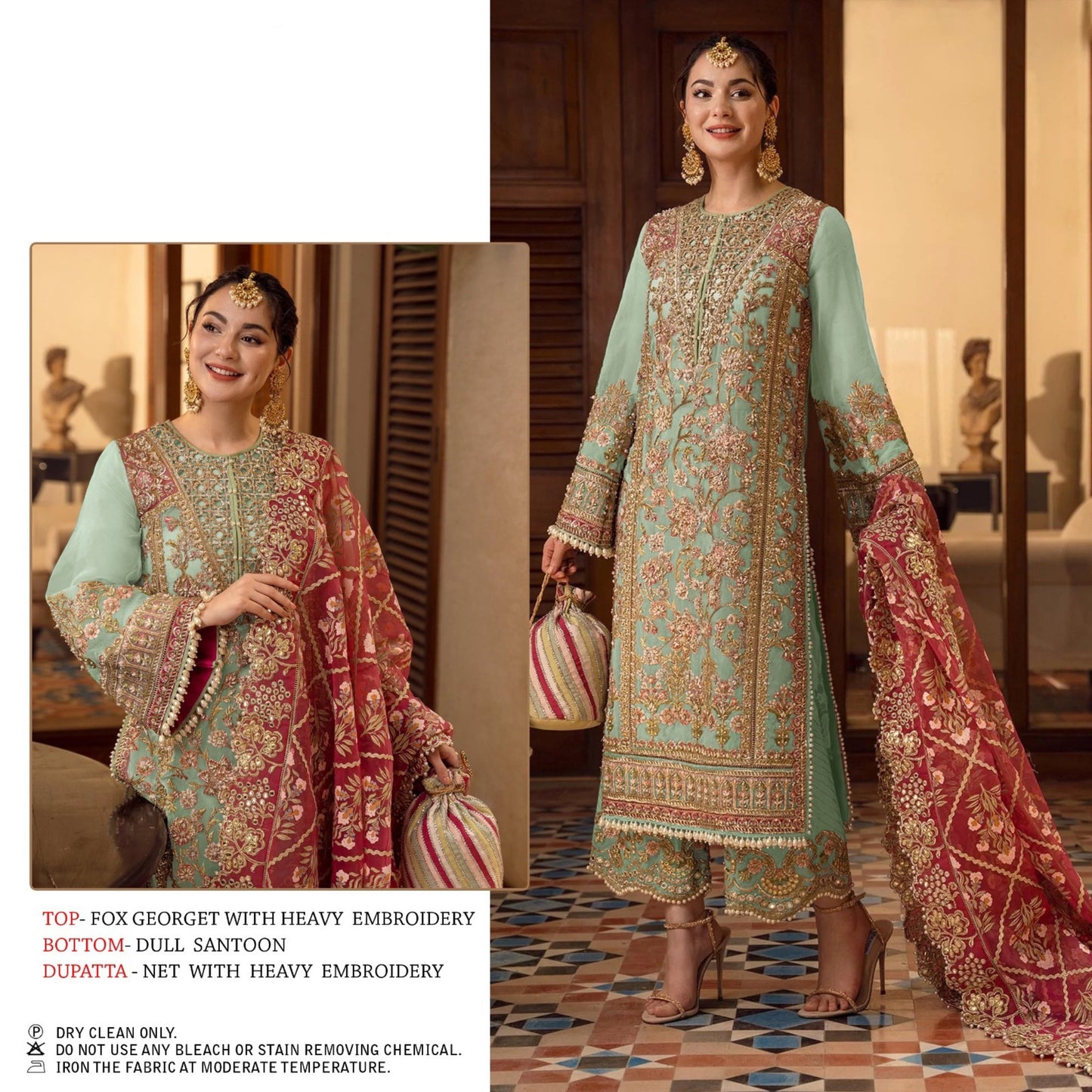 Georget Heavy Embroidered Pakistani Suit