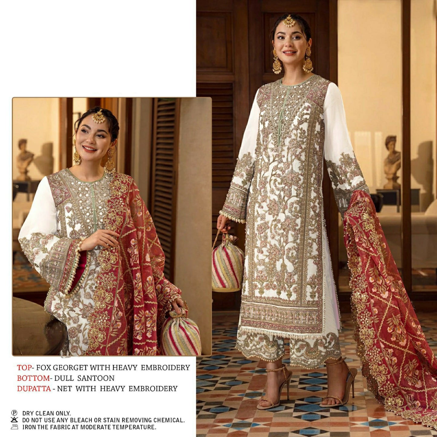 Georget Heavy Embroidered Pakistani Suit