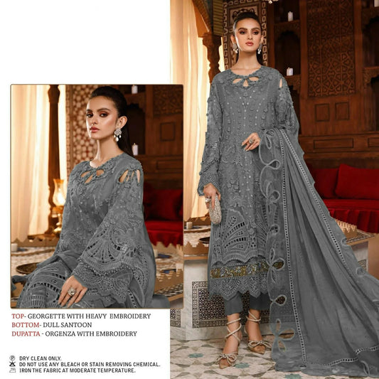 Georgette designer embroidered Pakistani wear