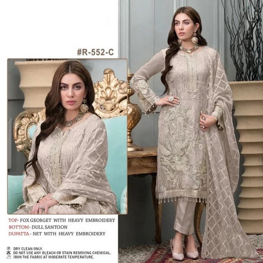 Faux Georgette Embroidered Pakistani suit