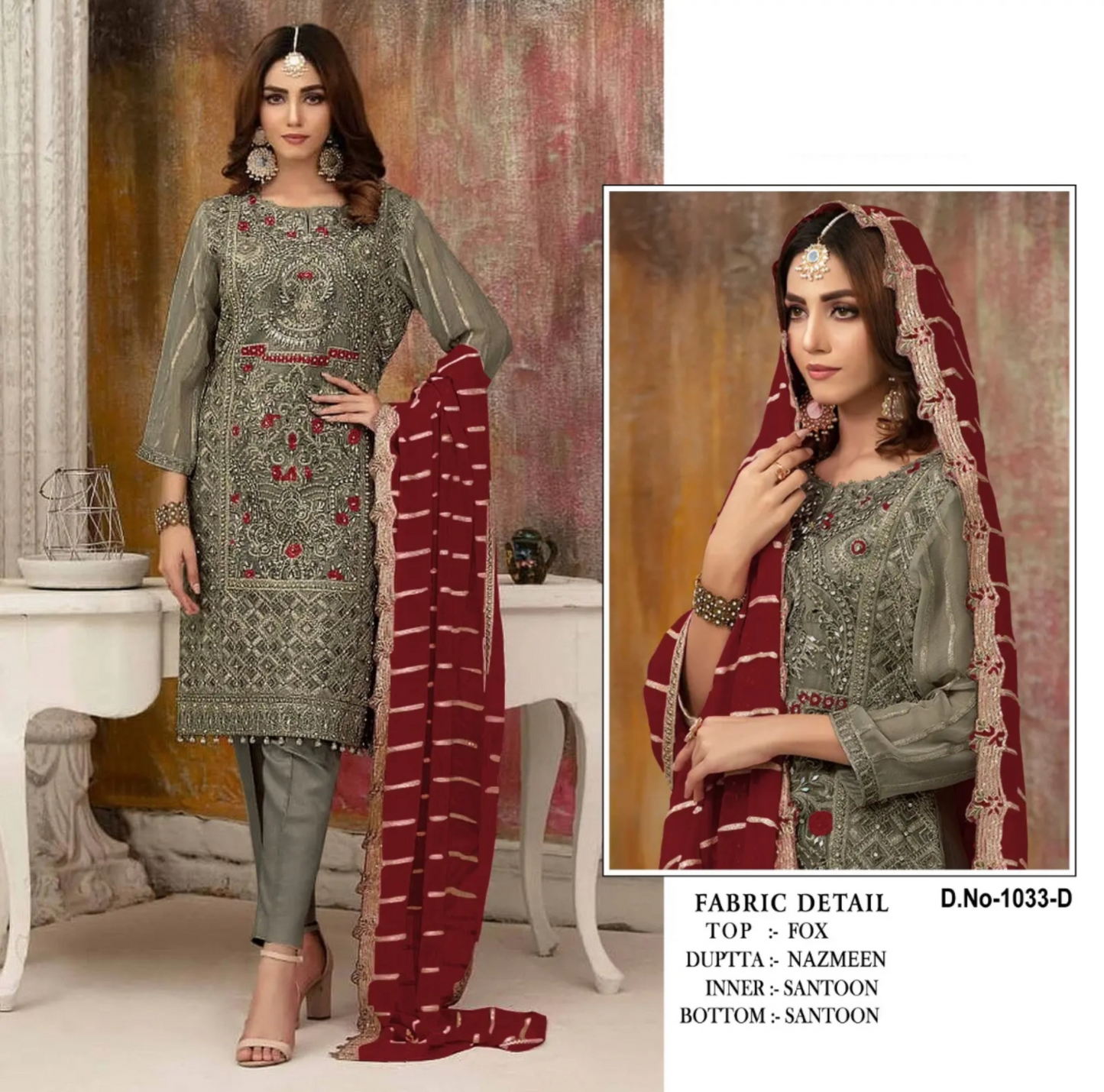 Heavy Faux Georgette With Embroidery Pakistani Suit